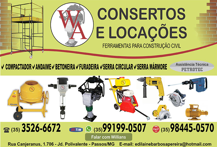 Banner WA CONSERTOS E LOCAÇÕES
